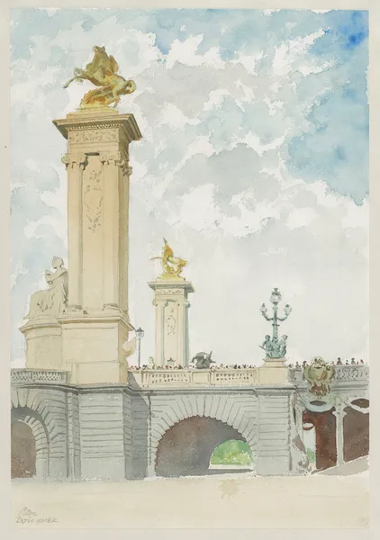 Pont Alexandre III. Vue du quai av Camille Piton