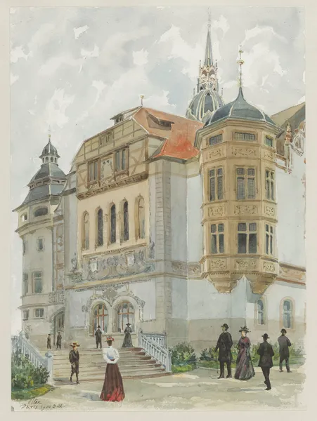 Vue latérale du Pavillon de l’Allemagne av Camille Piton