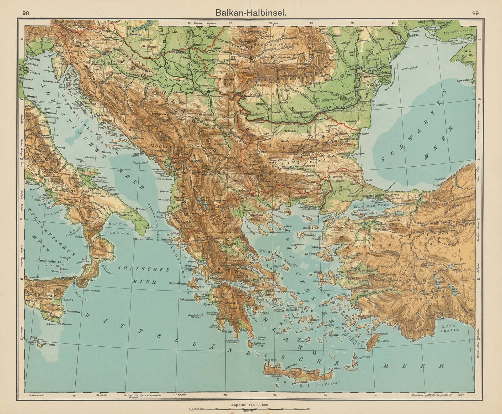Balkan-Halbinsel av Carl Diercke