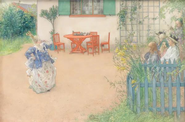 Lisbeth as the Evil Princess in the Fairy Tale ‘Fågel Blå’ by P.D.A. Atterbom av Carl Larsson