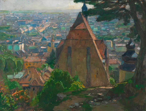 Blick auf Mödling av Carl Moll