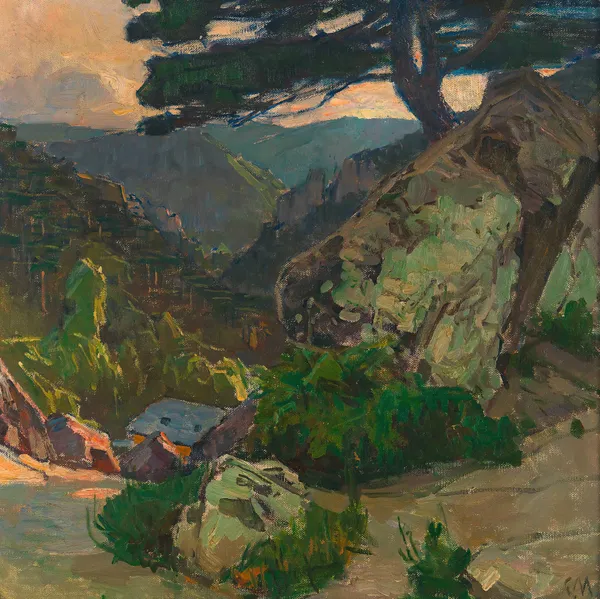 Blick in die Klausen bei Mödling av Carl Moll
