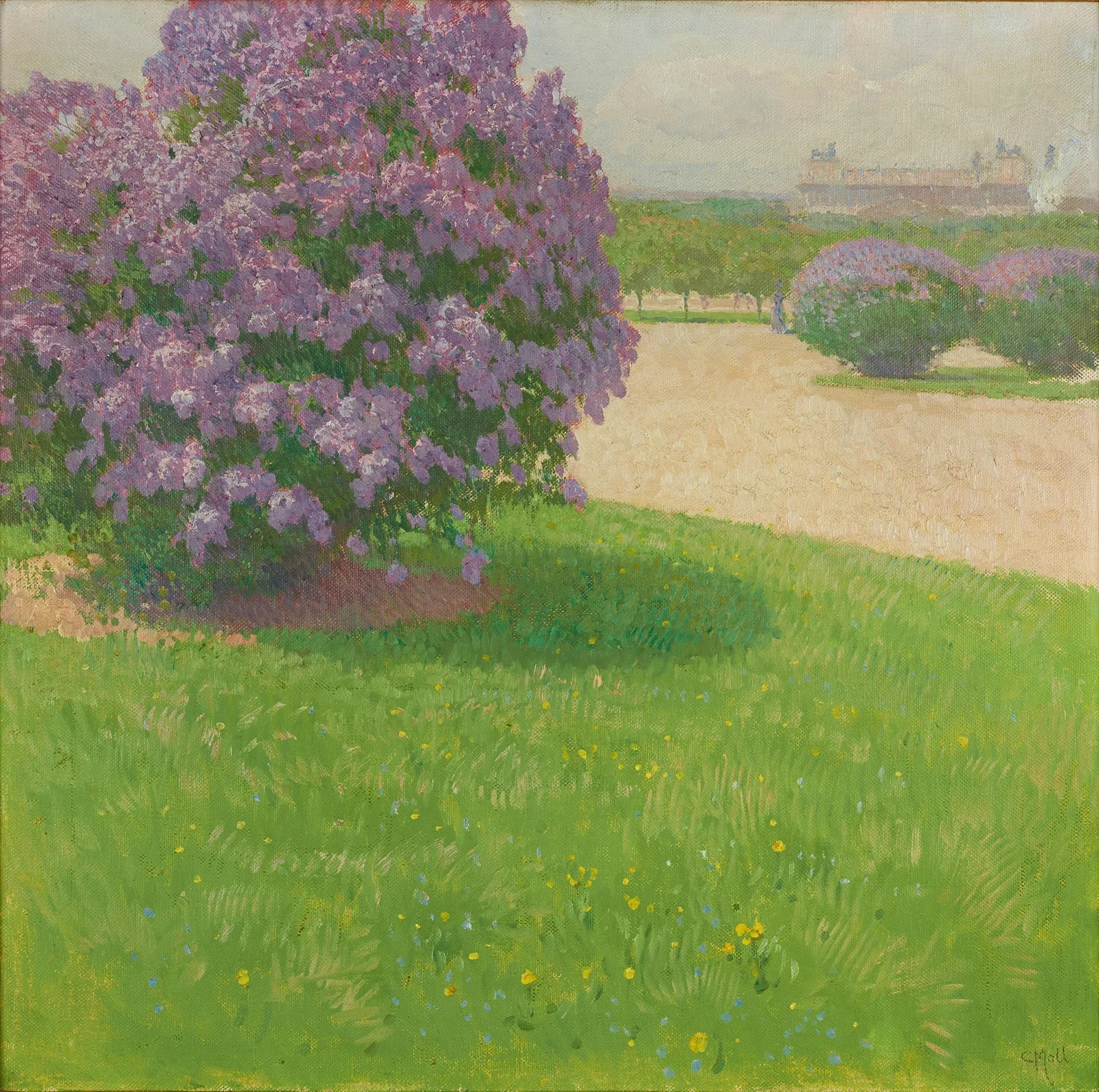 Heldenplatz mit Flieder av Carl Moll