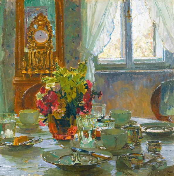 The breakfast table av Carl Moll