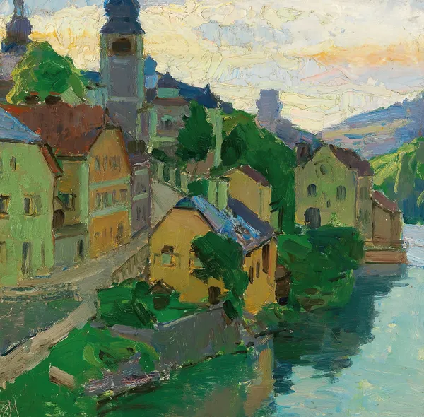 Waidhofen an der Ybbs av Carl Moll