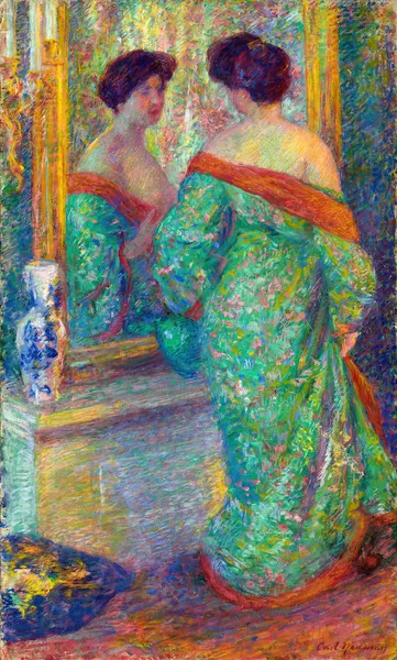 Lady Reflected in Mirror av Carl Newman