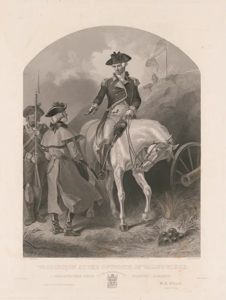 Washington at the outposts of Valley Forge av Felix Octavius Carr Darley