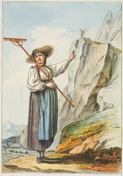Feneuse des montagnes d’Oberhasli, Canton de Berne av Caspar Wolf