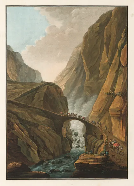 Teufelsbrücke av Caspar Wolf
