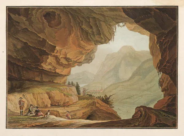 Vue de la Caverne du Dragon dans le Canton d’Unterwalden av Caspar Wolf