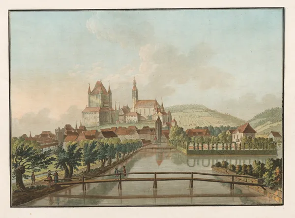 Vue de Thun du Côté du Midi av Caspar Wolf