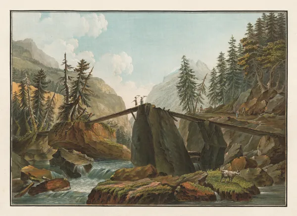 Vue d’un Pont sur la Lutschinen av Caspar Wolf