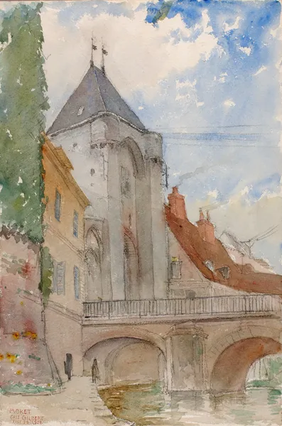 Bridge at Moret, France av Cass Gilbert