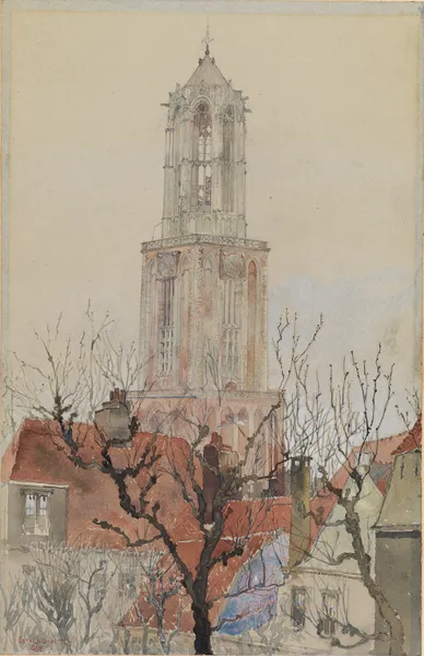 Tower of the Cathedral of Utrecht, Holland av Cass Gilbert