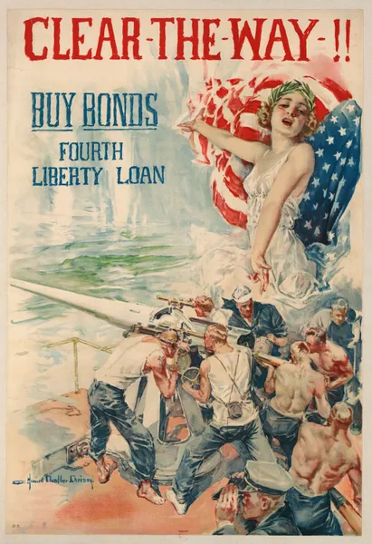Clear the Way !!. Buy bonds. Fourth Liberty loan av Howard Chandler Christy