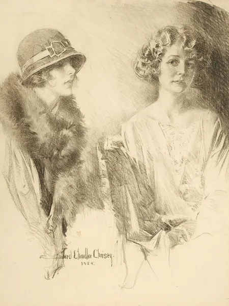 Two Women av Howard Chandler Christy