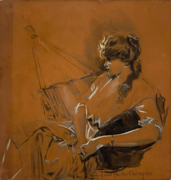 Woman in Hammock av Howard Chandler Christy