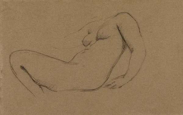 Etude de femme nue av Charles Chaplin