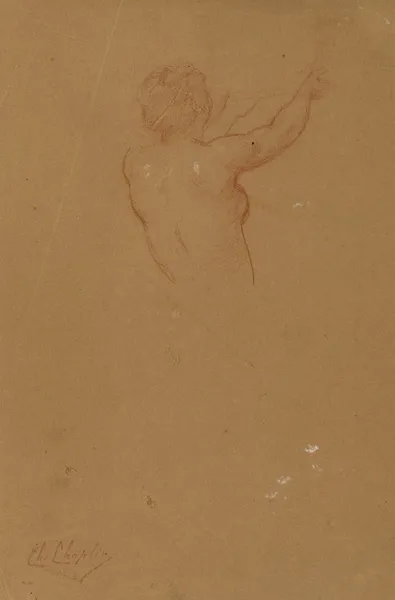 Etude de femme nue av Charles Chaplin