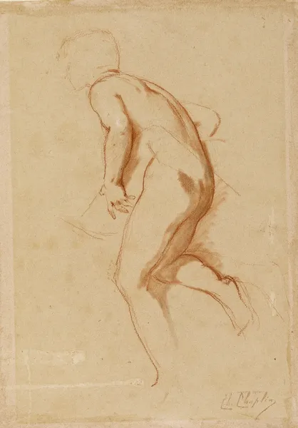 Femme de dos av Charles Chaplin