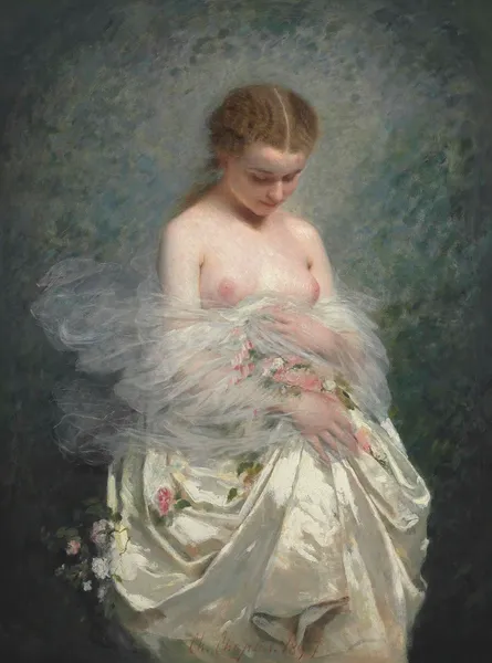 Jeune fille aux seins nus av Charles Chaplin