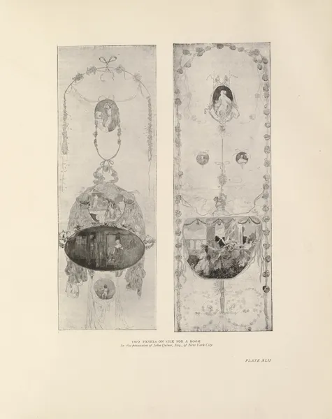 Two Panels on Silk for a Room av Charles Conder
