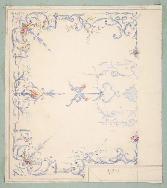 Design for a ceiling (19th Century) av Jules-Edmond-Charles Lachaise