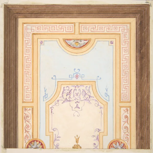 Design for a ceiling (19th Century) av Jules-Edmond-Charles Lachaise