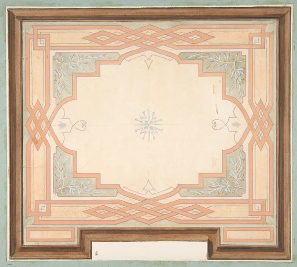 Design for a ceiling (19th Century) av Jules-Edmond-Charles Lachaise