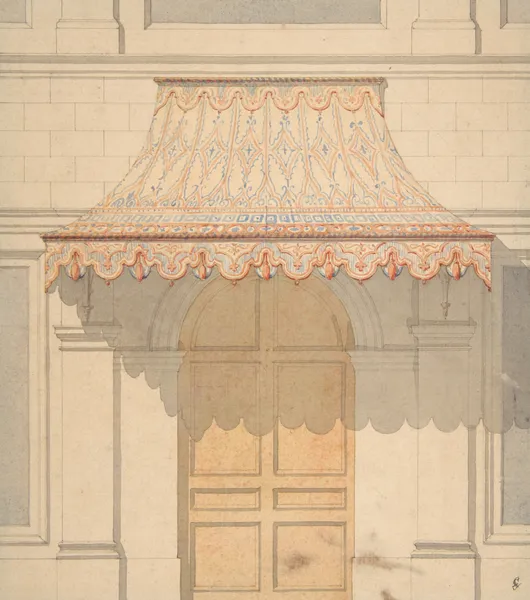 Design for an awning over a door, in Moorish style (19th Century) av Jules-Edmond-Charles Lachaise