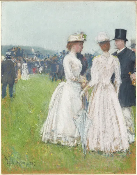 Au Grand Prix de Paris (At the Grand Prix de Paris) av Childe Hassam