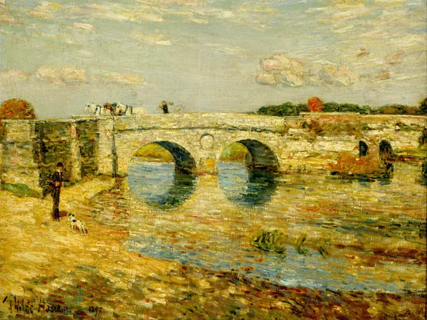 Bridge Over the Stour av Childe Hassam