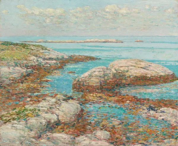 Rocks At Appledore, Morning av Childe Hassam