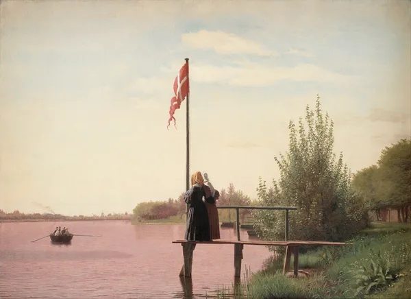 A View from Dosseringen near the Sortedam Lake Looking towards the Suburb Nørrebro outside Copenhage… av Christen Købke