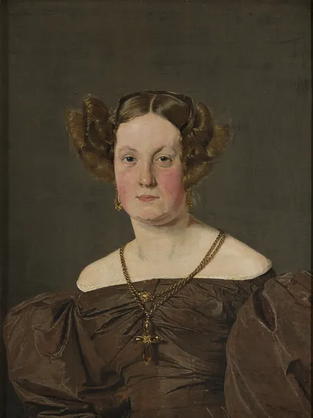 Adolphine Emelie Petersen, nee de Roepstorff av Christen Købke
