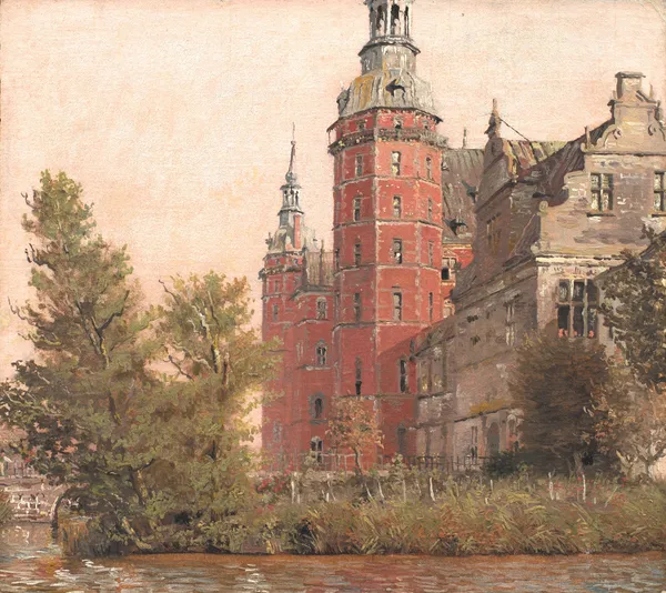Frederiksborg Castle seen from the Northwest. Study av Christen Købke
