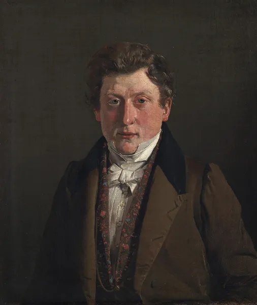 Portrait of the Artist´s Cousin and Brother-in-Law, the Grocer Christian Petersen av Christen Købke