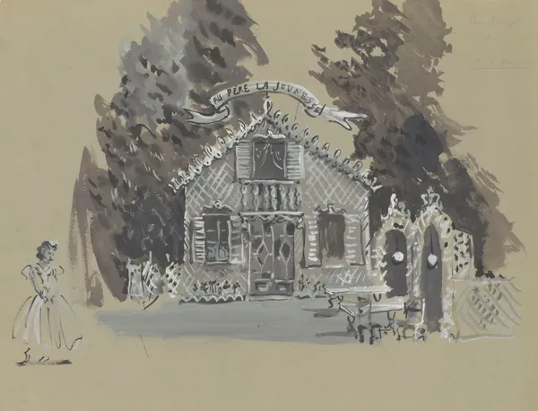 Auberge du Père La Jeunesse – maquette de décor av Christian Bérard
