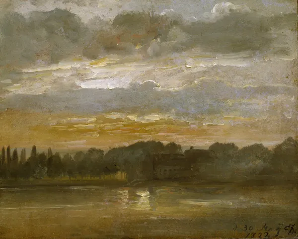 The Elb in the Evening av Johan Christian Dahl