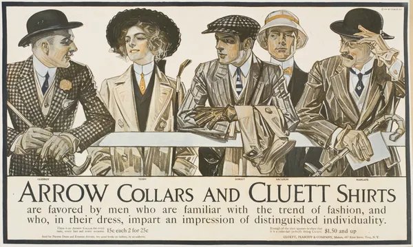 Arrow collars. Cluett shirts av Joseph Christian Leyendecker