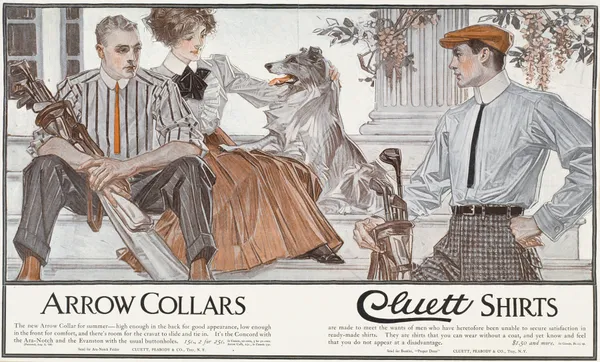 Arrow collars. Cluett shirts av Joseph Christian Leyendecker