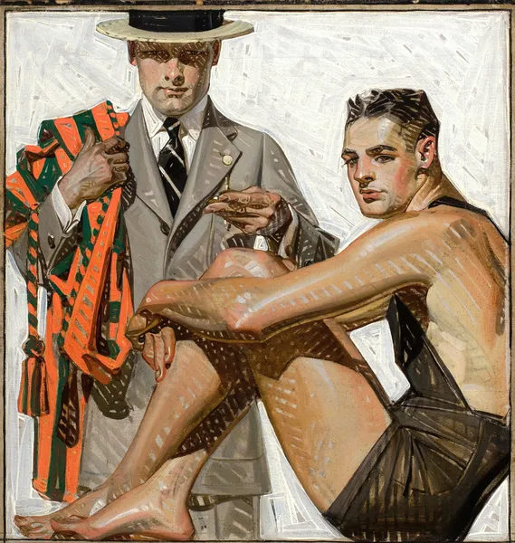 Record Time, Cool Summer Comfort, House of Kuppenheimer ad av Joseph Christian Leyendecker