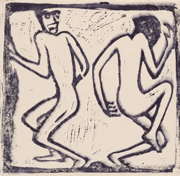 Two Dancing Figures av Christian Rohlfs