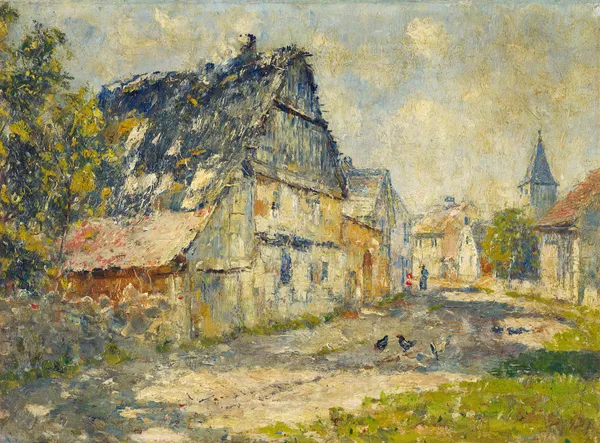 Village Street in Ehringsdorf near Weimar av Christian Rohlfs