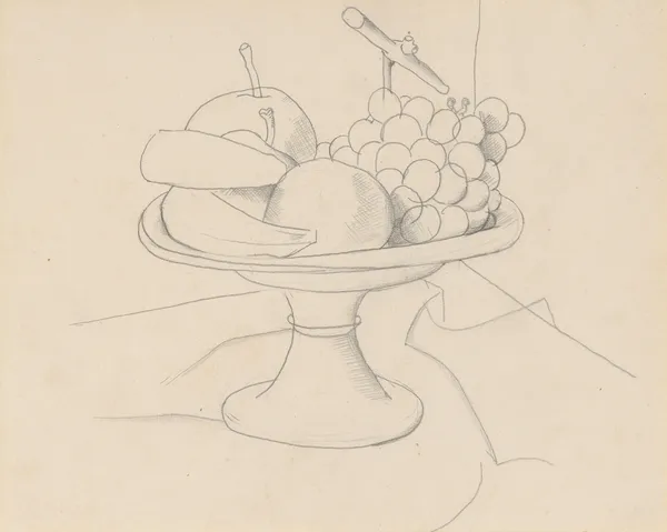 A platter of fruit av Christopher Wood