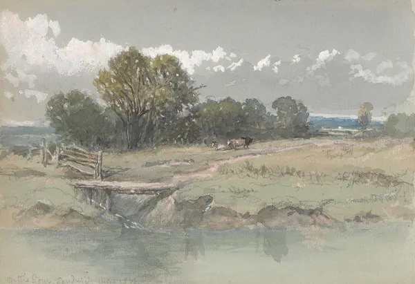 Landscape on the Stour near Sandwich av Clarkson Stanfield