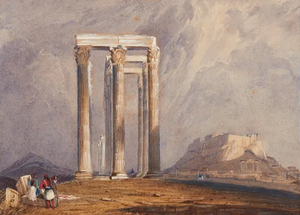 The Temple of Jupiter Olympus, Athens av Clarkson Stanfield