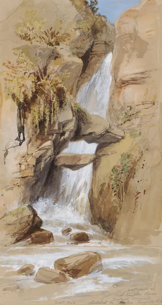 Waterfall, St Knighton’s Kieve, Tintagel, Cornwall av Clarkson Stanfield