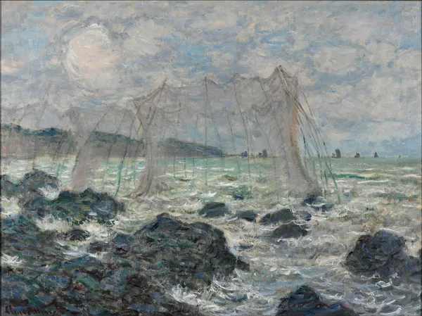 Fishing nets at Pourville av Claude Monet