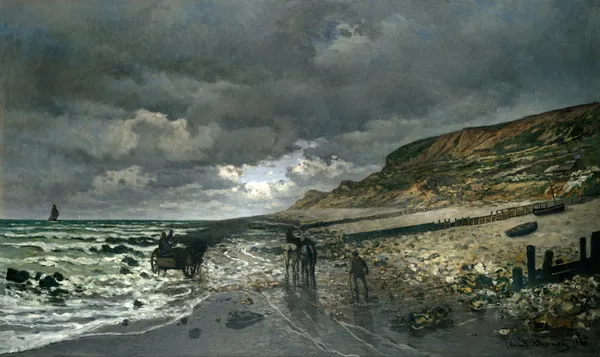 La Pointe de la Hève at Low Tide av Claude Monet